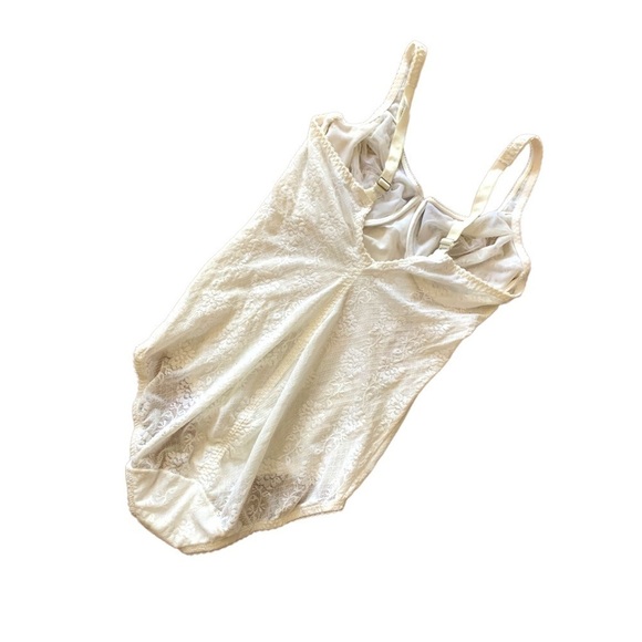 Vintage Flexees Pinup white Lingerie Shapewear 6856 Body Briefer Bodysuit-36C - Picture 5 of 9